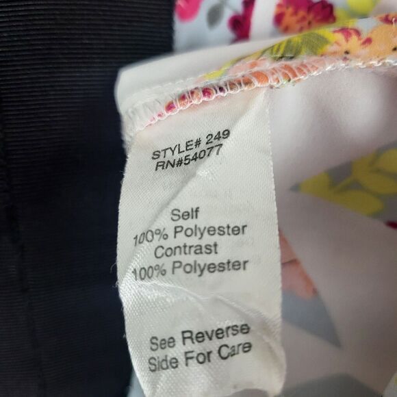 Cabi Tank Blouse S Womens Multicolor Floral Key Hole Front Crew Neck Pullover - Picture 8 of 11